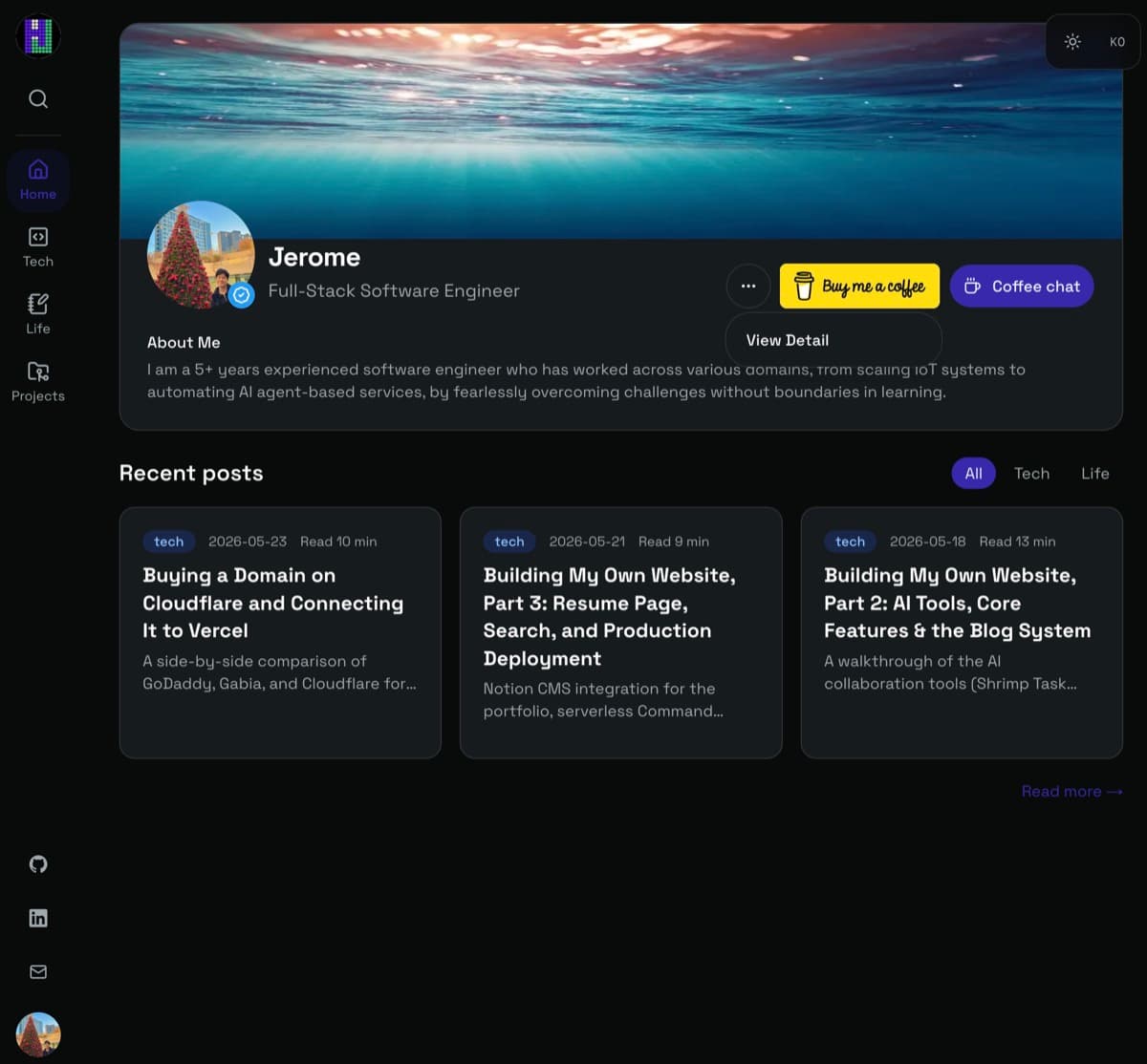 hijero.me — Personal Portfolio